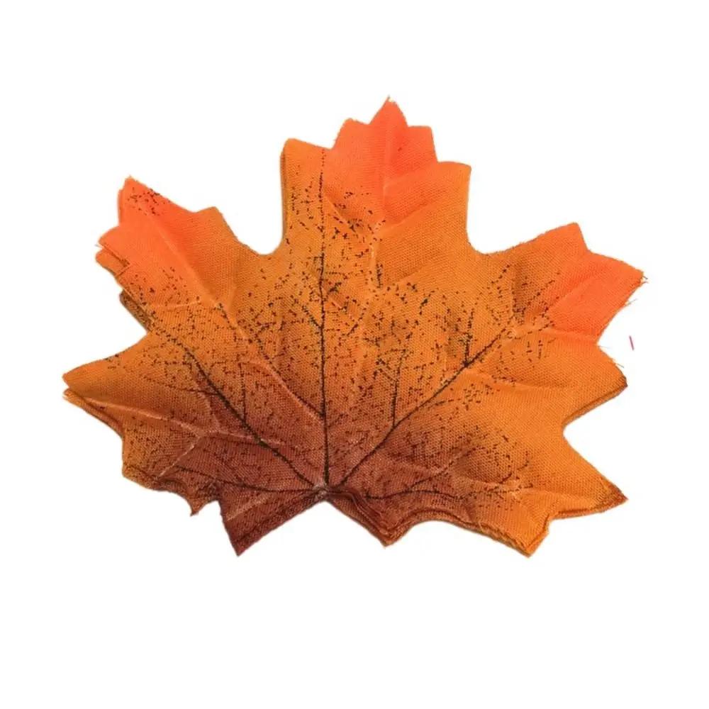 50Pcs Artificial Maple Leaves Silk Fake Autumn Leaves Diy Handmade Fall Leaf Wedding XMAS Party Decor Fall Wedding
