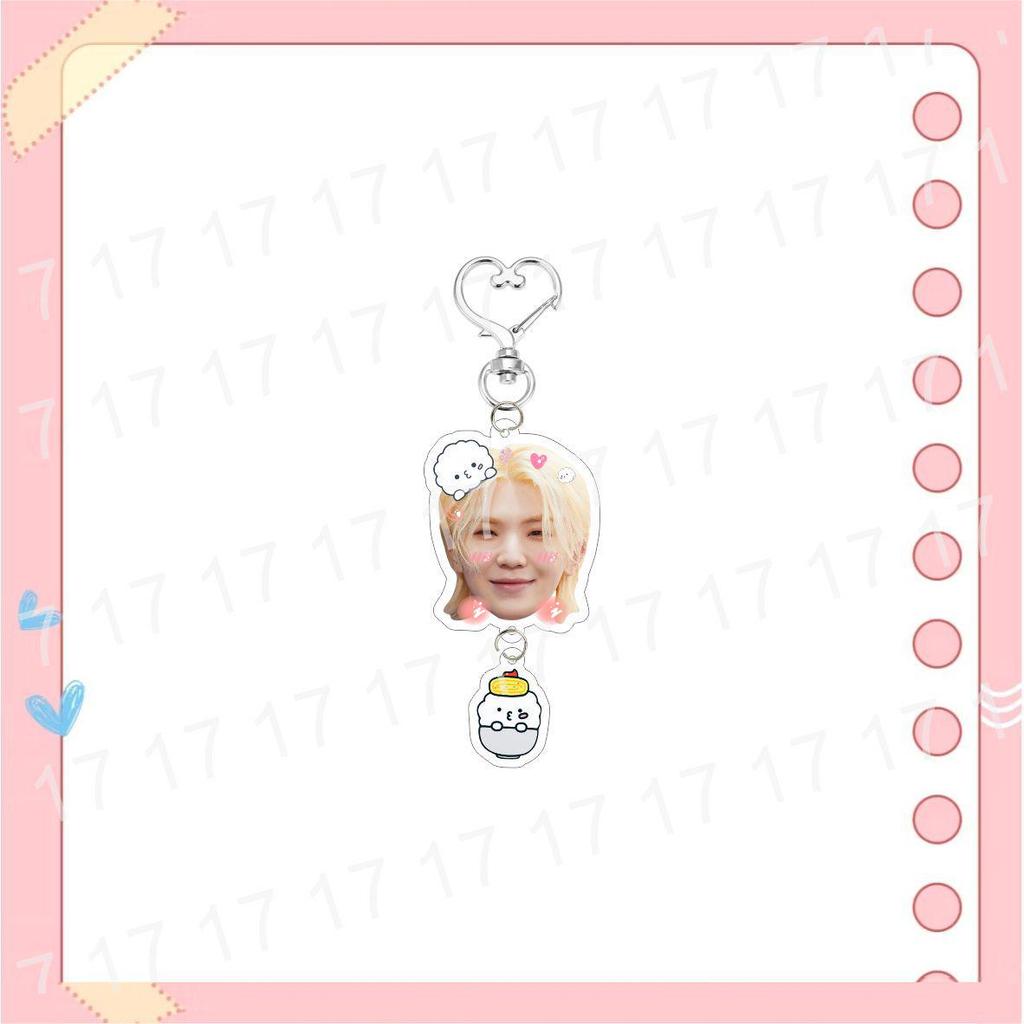 SEVENTEEN Cartoon Acrylic Keychain Bag Pendant Star Ornament
