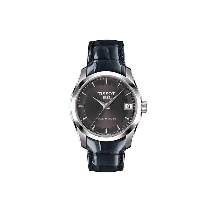 TISSOT Kutu Collection Automatic Mechanical Movement Women's Watch 32mm Black Dial Stainless Steel Case T035.207.16.061.00
