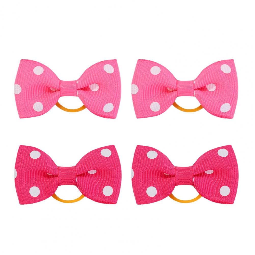 Puppy Hair Bow Puppy Hair Accessory Set Handmade Dog Hair Bowknot Set with Rubber Bands for Small Pets Party Christmas Birthday