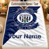 Flannel BlanketWest Bromwich Albion FC Custom Name Text Personalized Soft Warm Throw Blanket Home Decor Gift