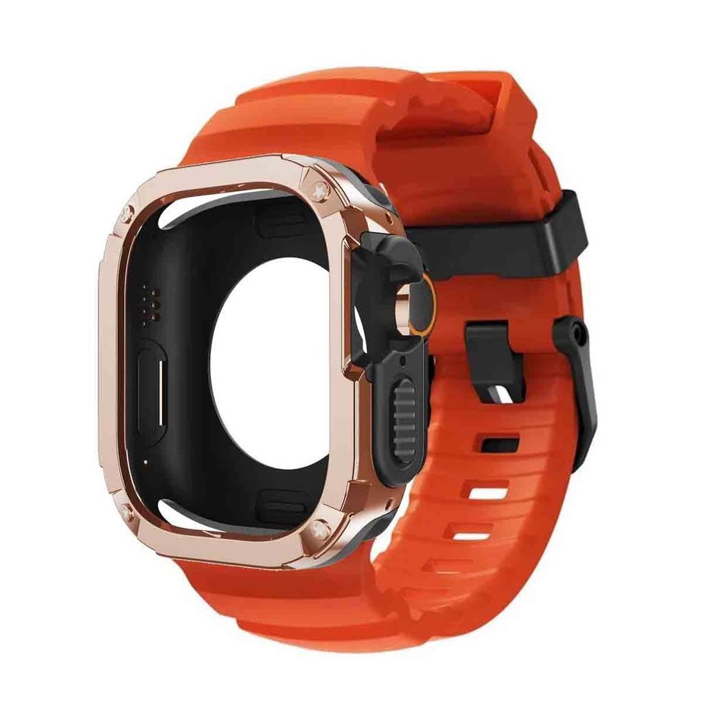 Silicone Strap+TPU PC Case For Apple Watch Ultra 3 2 1 49mm for iWatch Series 11 10 46mm band for Iwatch 9 8 7 6 5 4 45mm 44mm