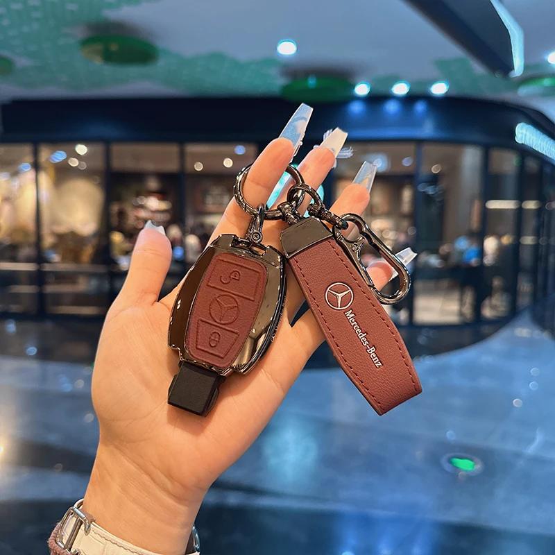 Kuvi Car Key Shell Fob Cover For Mercedes Benz A B C E S Class W204 W205 W212 W213 W176 GLC MAYBACH Keyless Soft Case qi1