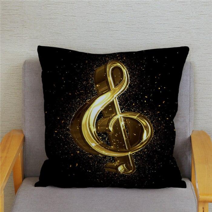 Home Decor Pillowcase Cartoon Sheet Music Printing Cushion Cover Bedroom  Living Room  Sofa Pillow Case