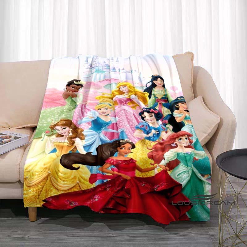 2026 Neue Disney Prinzessin Bedruckte Decke, Cartoon Flanell, Flauschige und Weiche Decke für Erwachsene und Kinder, Plüsch Sofa Bett, Auto