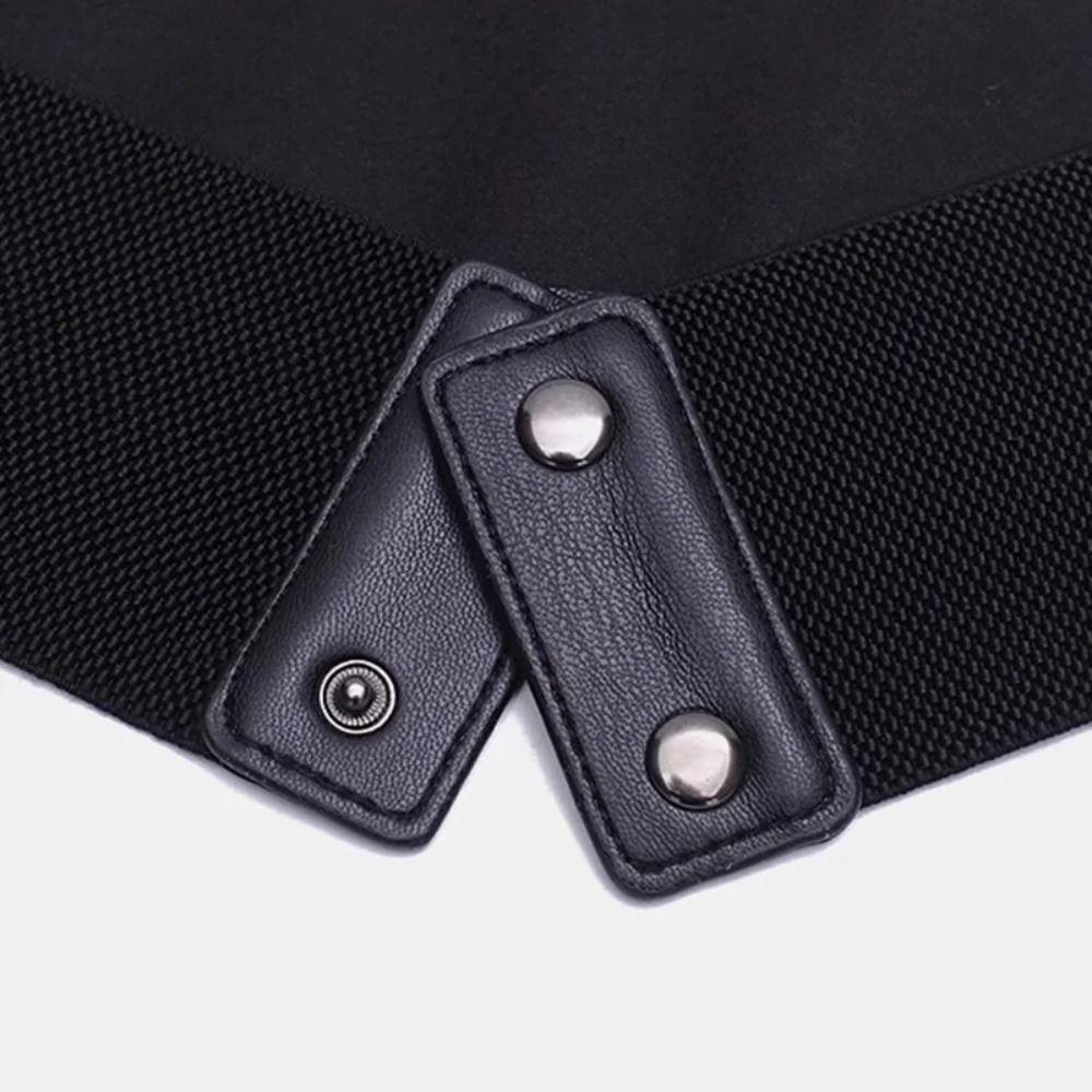 PU Leather Lace Wide Belt Elastic Corset Belt Y2K Women's Belt  Dress Accessories