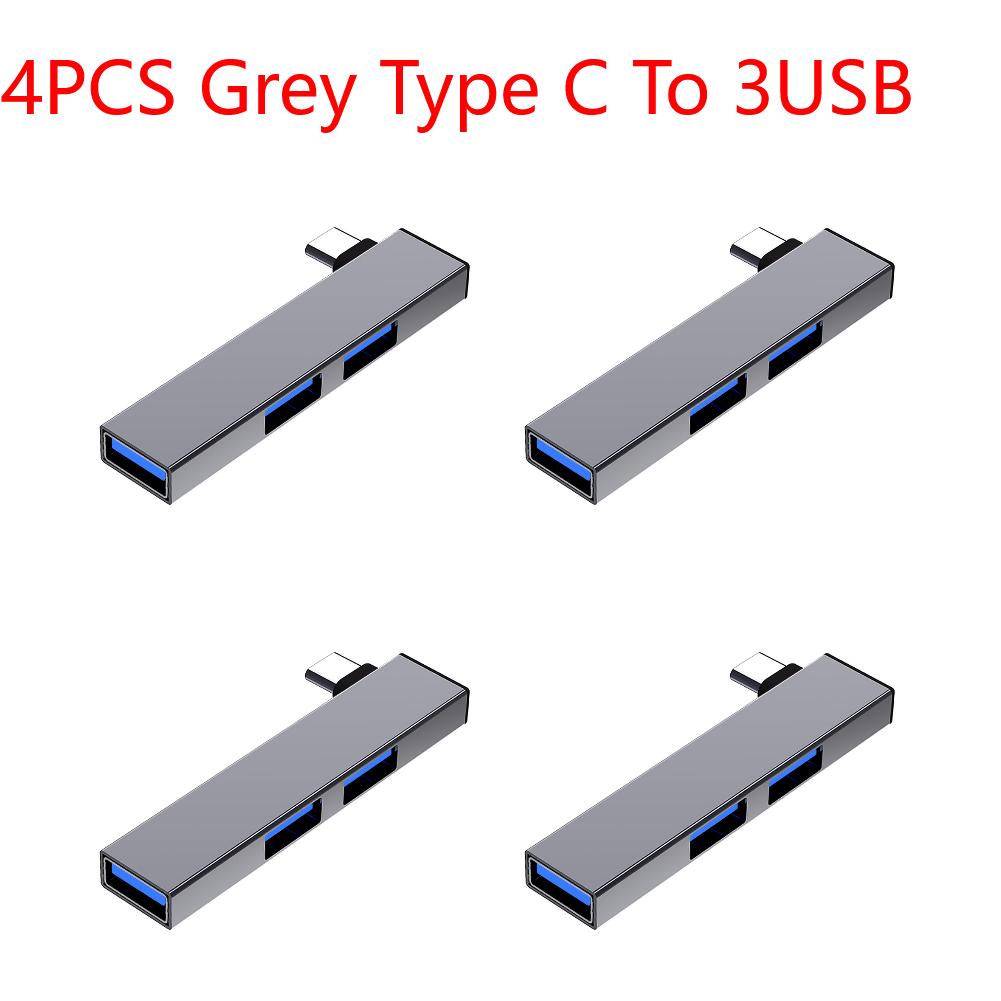3 In 1 USB Splitter Hub Speed 5.0Gbps 3 Port USB Docking Station OTG USB 3.0/Type-C 3.0 To 3 USB for PC Laptop Notebook