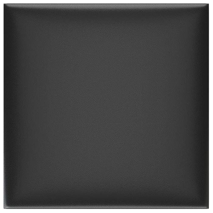 VidaXL Panneaux muraux 12 pcs Noir 30x30 cm Similicuir 1,08 m² 343799