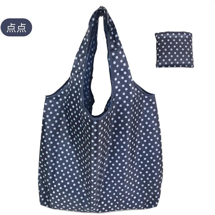 Foldable Reusable Eco Shopping Bag Large Capacity Shoulder Tote Pouch for Grocery Beach Toy Storage Eco-friendly Grocery Package