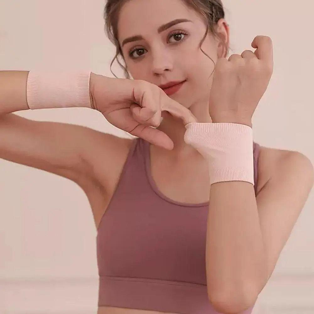 1pair Breathable Elastic Wrist Guard Lightweight Yoga Wrist Bands Sports Fitness Wristband  Yoga
