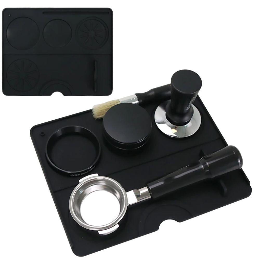 2 in 1 Coffee Machine Silicone Mat Anti-slip Coffee Bar Mat Espresso Tamping Mat  Dining Table