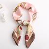 Autumn new decorative square scarves, European and American minimalist vintage professional scarves, artificial silk artistic women's sun-protective s