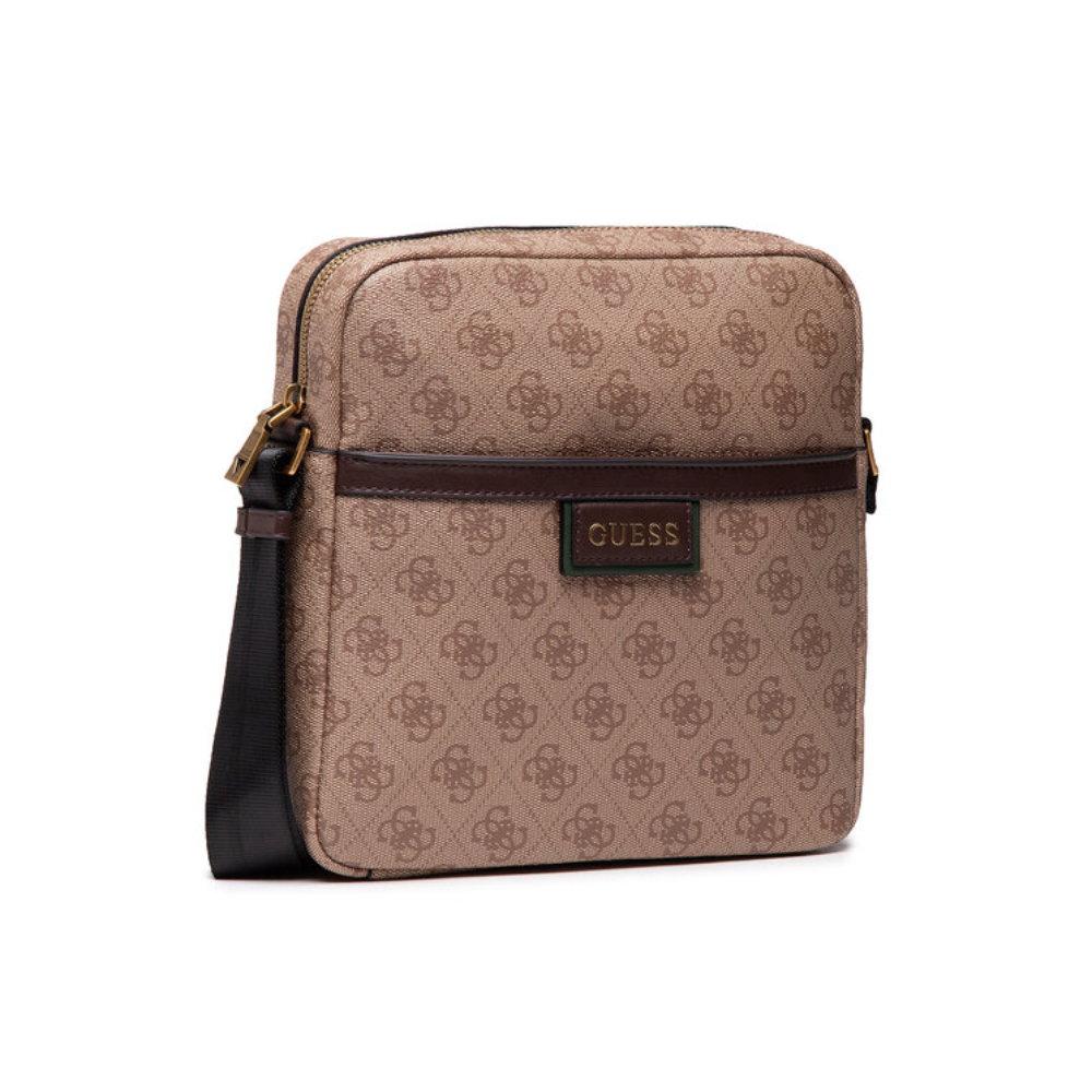 Vadan SRL Guess, Vezzola, Documenthouder, Textiele Crossbodytas, Bruin, Voor Vrouwen