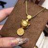 Diamond-Encrusted Lucky Pixiu Pendant, Wei Xue'S Same Necklace, Three-Dimensional Chiseling Process, Transshipment, Gathering Wealth Collarbone Chain