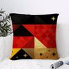 Germany Ger Flag Cushion Cover 1 Piece Short Plush Pillowcase, Soft And Washable, Mostly Used For Sofa, Car