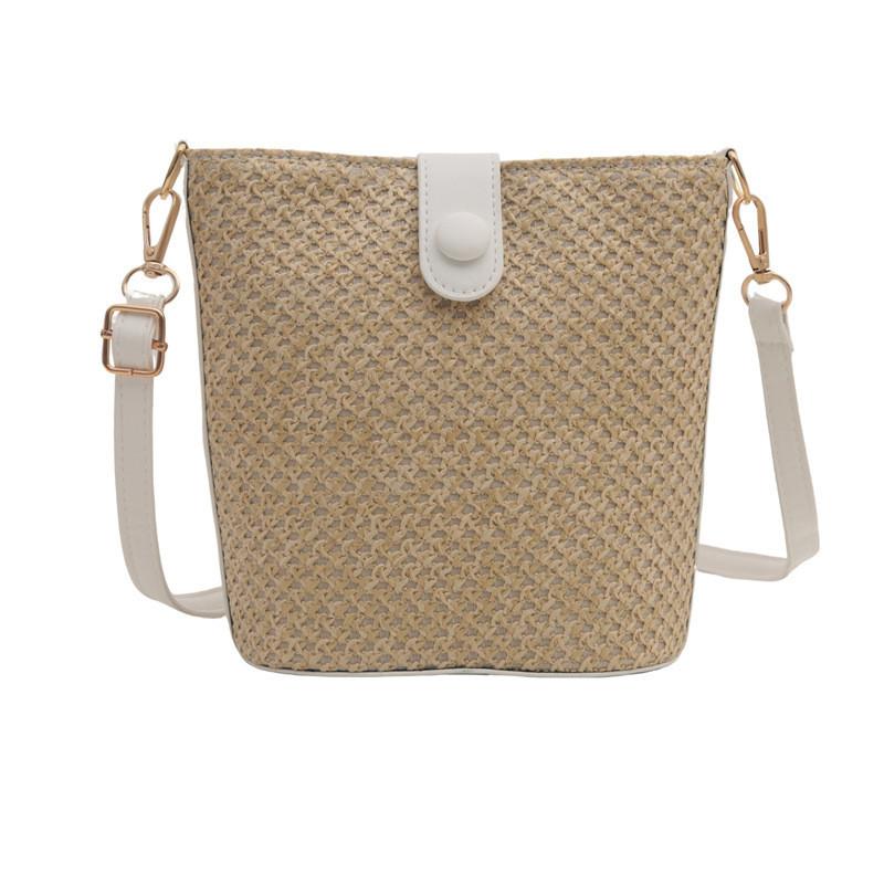 

Trendy 2024 Women s White Straw Shoulder Bag Fashionable Summer Street Style