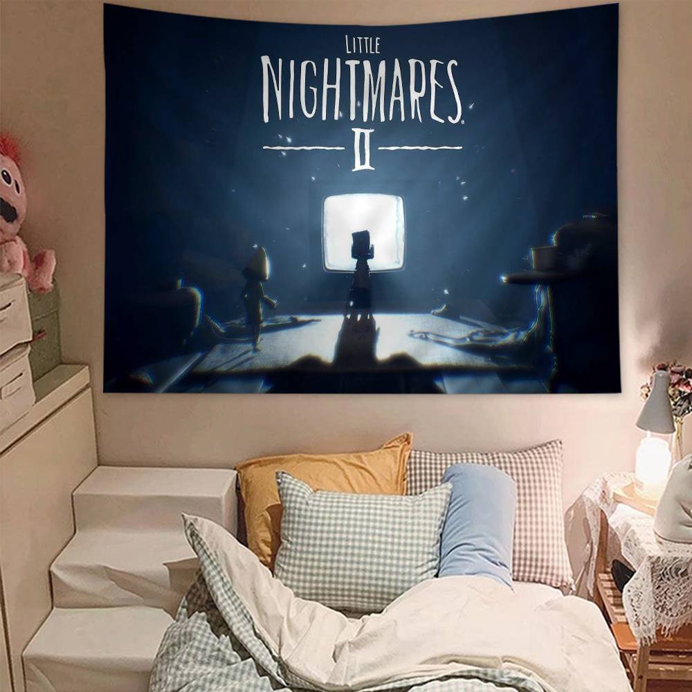 Horror LLittle Game Nightmares Printed Large Wall Tapestry Indian Buddha Wall Decoration Witchcraft Bohemian Hippie Wall Decor