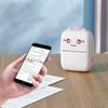 Cat Shaped Pocket Thermal Label Printer Lightweight Wireless Bluetooth Printer  Office