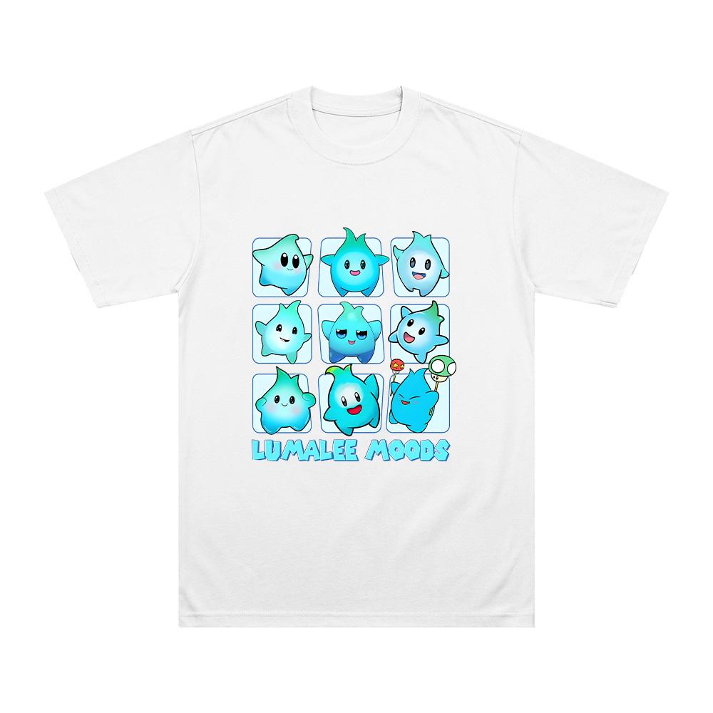

Lumaleees Moods T-shirts Anime Star Cartoon Print Clothing High Quality Cotton Round Neck Short Sleeve Top Unisex Y2K Casual Tee S разноцветный