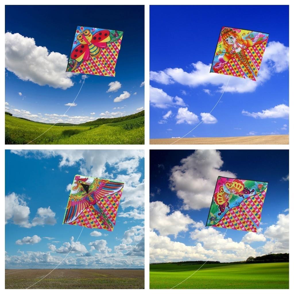 1 Meter Printed Multi-tail Kite For Children Easy To Fly Cartoon Kite Small Kite