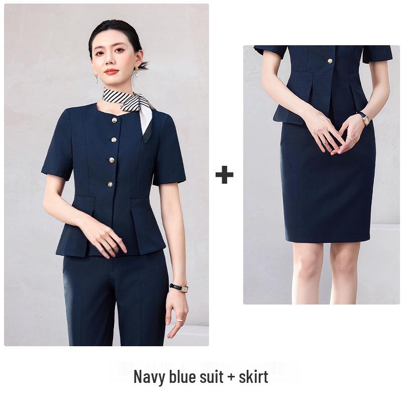 Women's Chic Summer Short-Sleeve Business Two-Piece Set