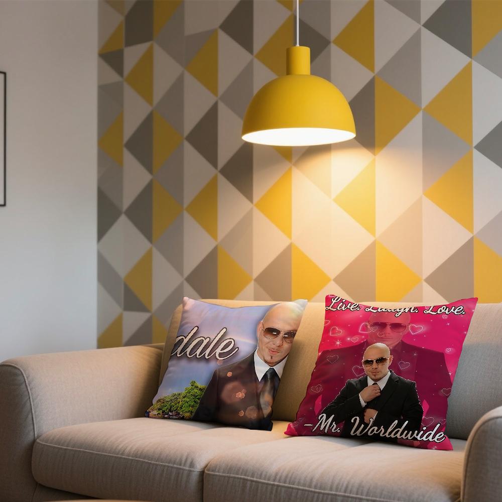 Singer M-Mr. 305 P-Pitbull Global Hippie Cushion Cover Comfortable and Soft Bedding Skin Friendly Leisure Sofa Car Pillowcase