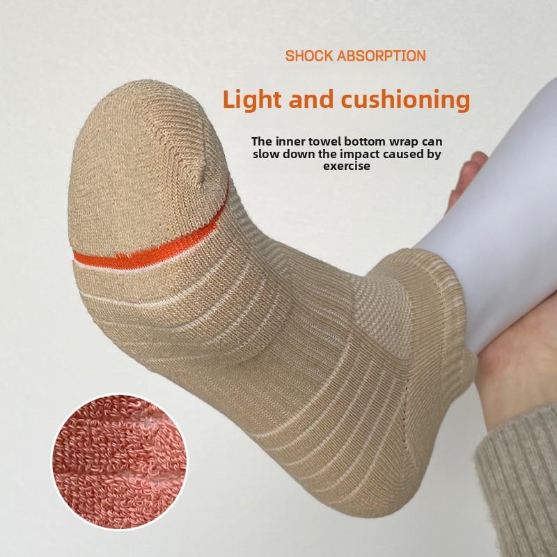 Sports Socks - Children's Summer Short Socks with Thick Towel Bottom, Shock-absorbing and Anti-slip Basketball Socks