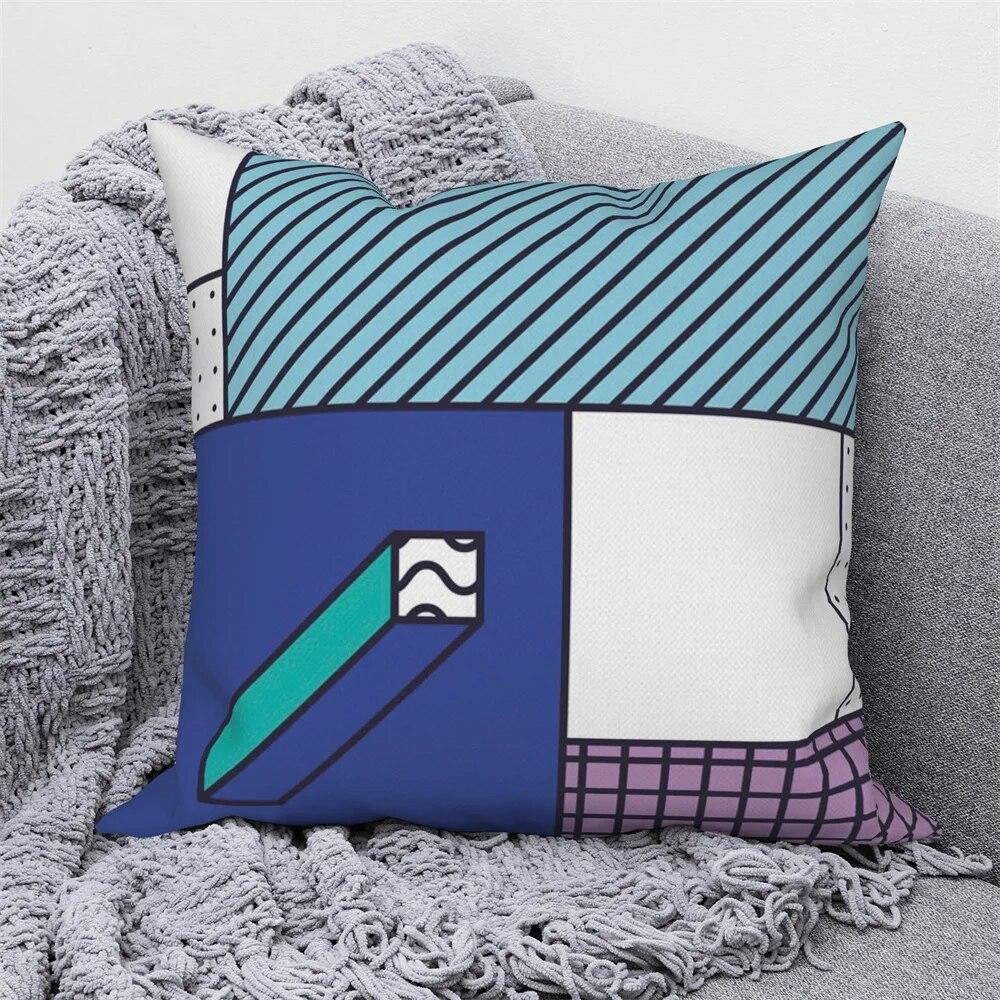 Față de pernă nordică Home Canapea Husă de pernă decorativă, geometrică, colorată