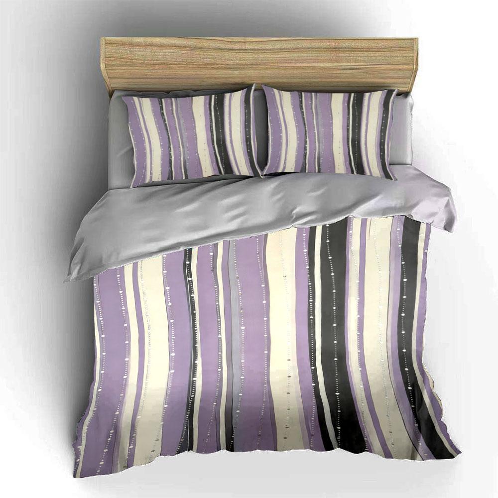 Mot à rayures verticales. Ensembles de literie Ensembles de housses de couette Housses de couette Taies d'oreiller(1 * Housse de couette 2 * Taies d'oreiller sans couette)