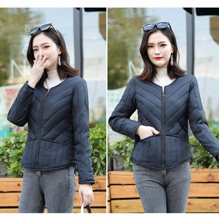 Medium velvet vest liner thickened padded jacket women's winter short padded jacket plush casual long-sleeved padded jacket