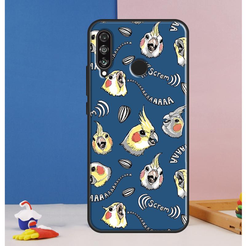 Cartoon Cockatiel Collage Case For Huawei Nova 10 9 SE 8i 11i 12i 12s Y60 Y61 Y70 Y90 Y72 Y73 Y91 P60 Pro P30 P40 Lite