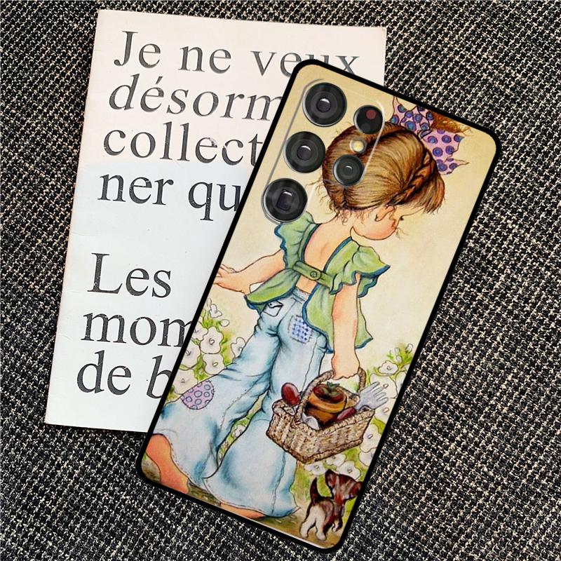 Sarah Kay pattern Case For Samsung Galaxy S21 S22 S23 S24 Ultra Note 20 Note 10 S8 S9 S10 Plus S20 FE Cover
