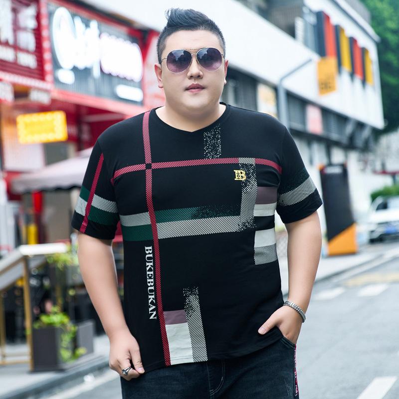 Мужская летняя футболка больших размеров с короткими рукавами и v-образным вырезом — фото 2