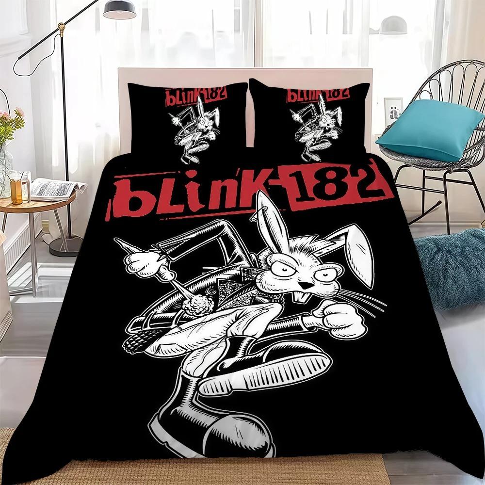 Band B-Blink 182 Pop 3D Printed Duvet Cover Pillowcases Bedding Set, for Adult Girl Boy Bedroom DecorationGift,Birthday Gift