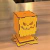 Halloween Pumpkin Light Festival Atmosphere Lamp Ornament Wooden Halloween Pumpkin Light Decoration for Porch Bedroom Garden