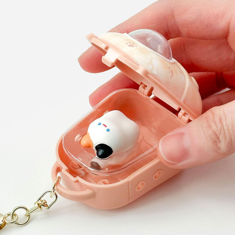 Cute Cat Spaceship Bag Charm Keychain – Random Korean Character DesignX2