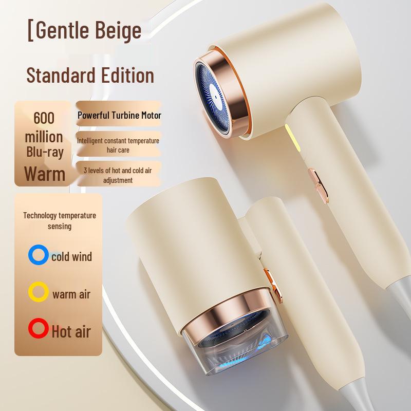 Quiet, Foldable, Quick-Dry Hair Dryer with Negative Ions for Home & Travel