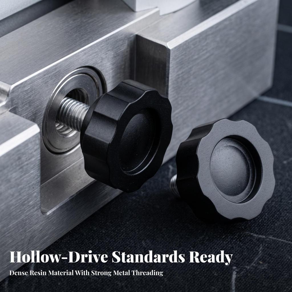2 Pieces Tightening Knob with Threaded Stud Non-Slip Hand