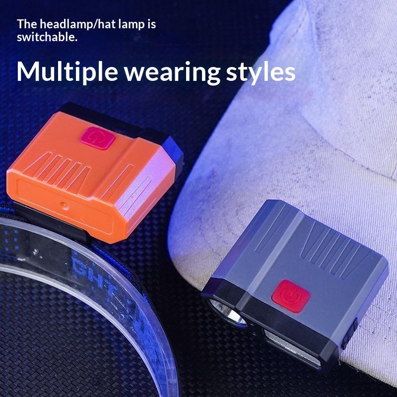 COB LED Clip Headlamp Waterproof Intelligent Induction 1 PCS High Brightness for Fishing Camping Night Running