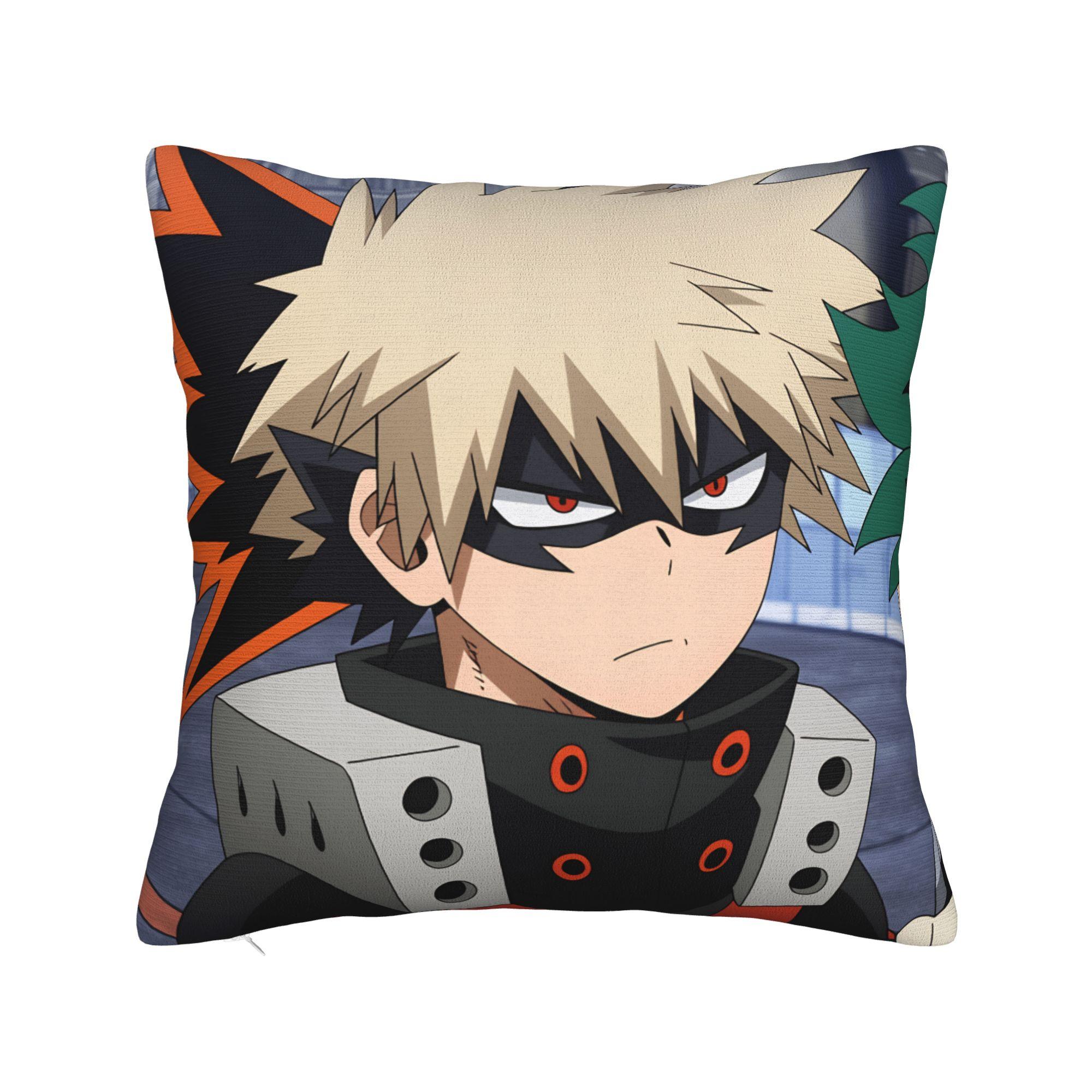 Аниме K-Katsuki B-Bakugo Наволочка Дизайн Чехла для Подушки Милый Забавный Чехол на Подушку для Гостиной Стула 12x12Inch