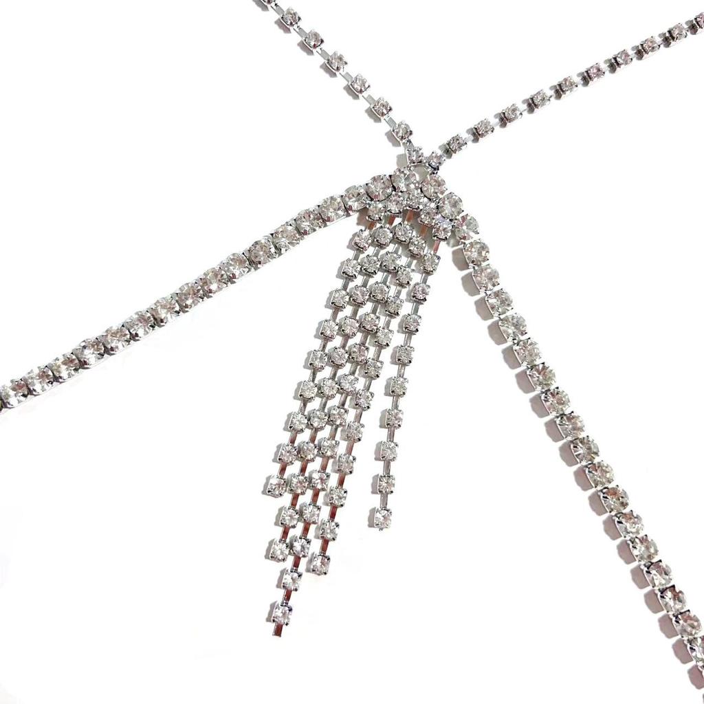 Sparkling Rhinestone & Pearl Body Chain: Fashionable, Versatile, Sexy Jewelry for Nightclubs & Beaches