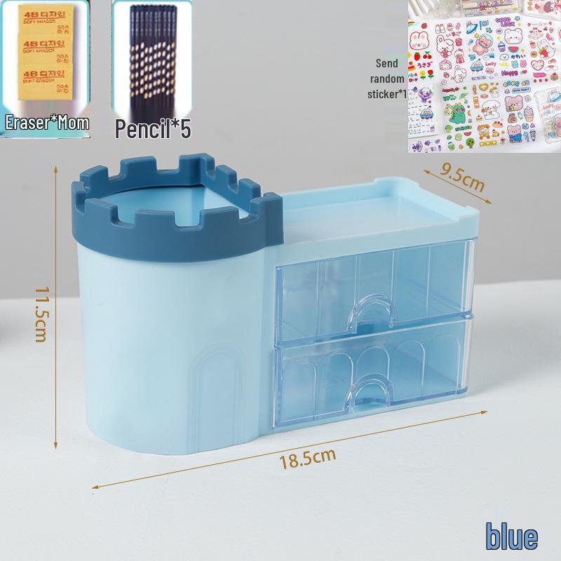 New Girly Drawer-Type Desk Organizer: Dustproof Storage for Stationery and Cosmetics