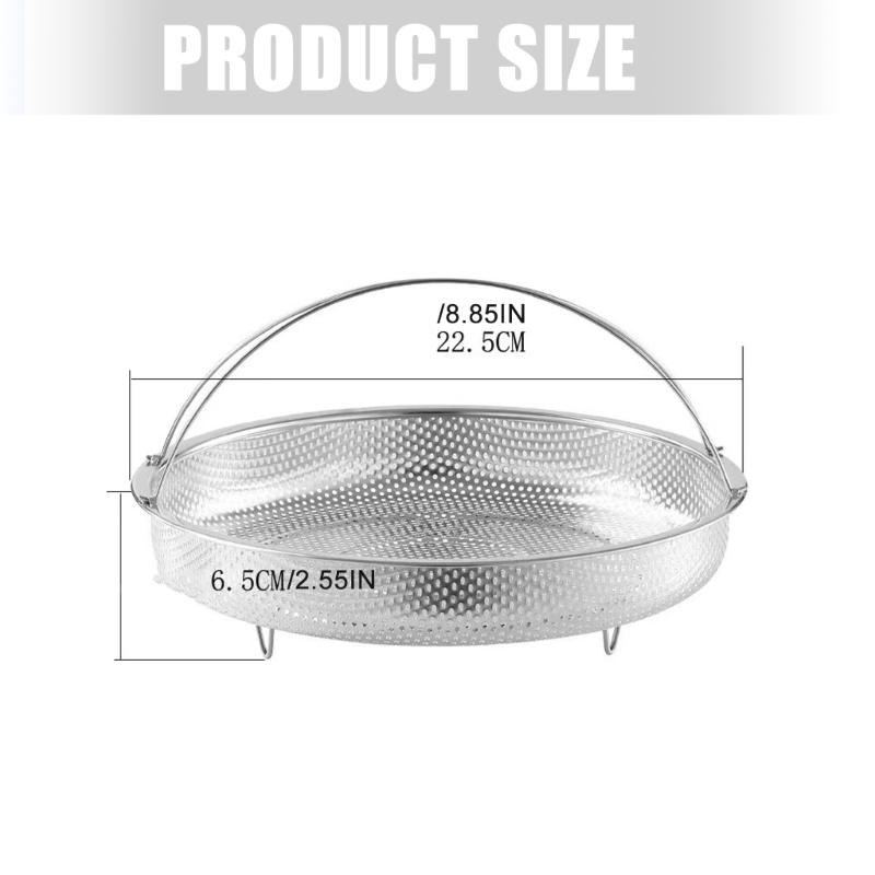 Multifunctional Nonrust Steel Steamer Stand With Ergonomic Handle For Secure Grip And Space Saving Kitchen Use