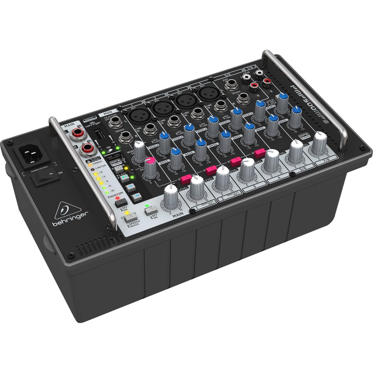 

Behringer PMP500MP3 8 Channel 500W Power Mixer