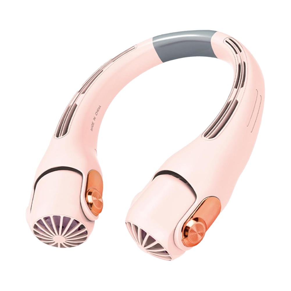 Rechargeable USB Bladeless Neck Fan with Adjustable Wind Speed and 360 Degree Airflow for Comfortable For Travel Cooling