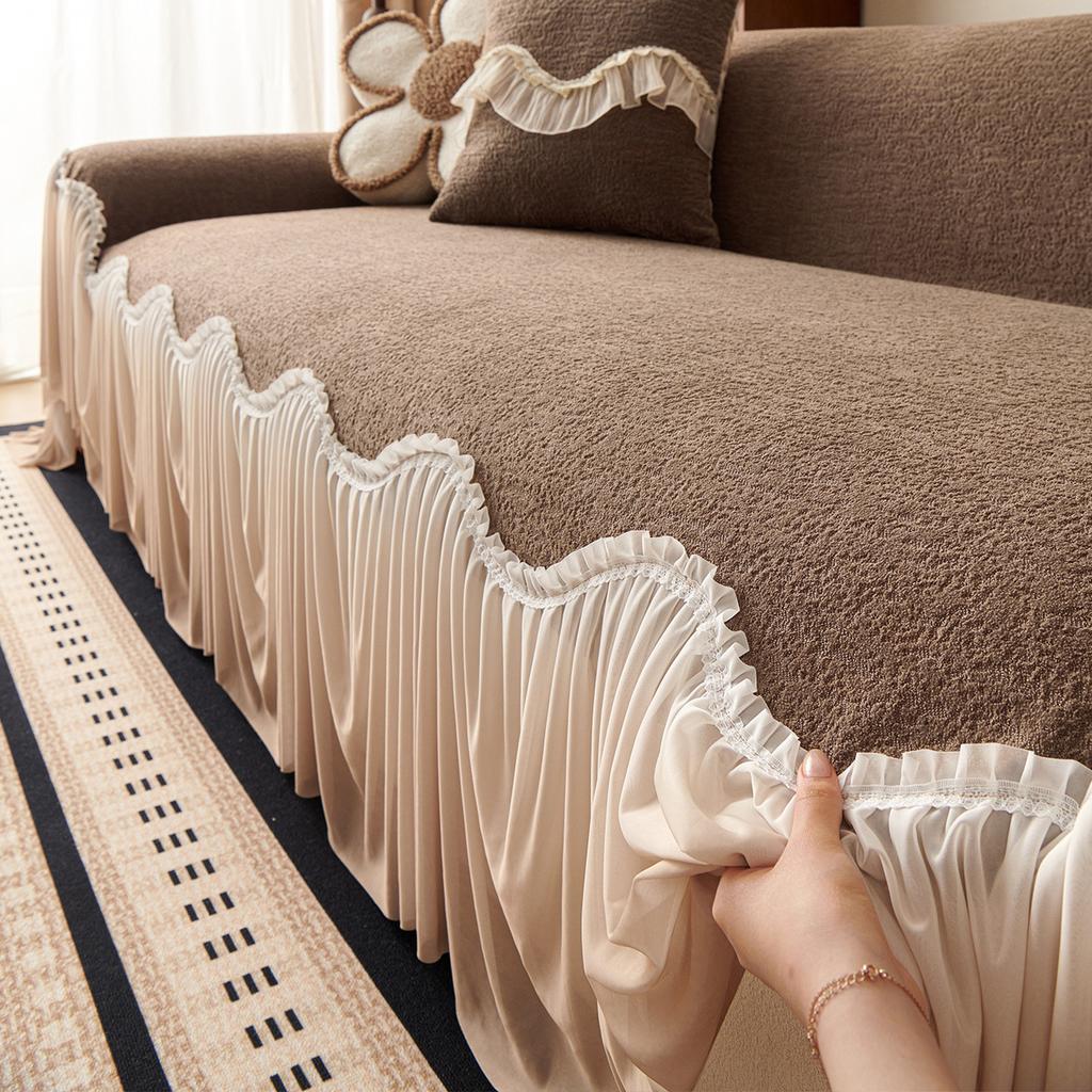 French retro sofa cover cloth is universal in all seasons, new high-end sofa towel, full cover non-slip sofa cover cover blanket