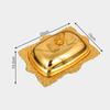European-Style Rectangular Cake Tray with Lid Vintage Metal Fruits Serving Tray Decorative Candy Snacks Dish for Candy Party