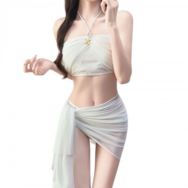 Exquisite Swimming Suit Women's Split Bikini Three-piece Sexy Hot Pure Sex Dress Swimsuit