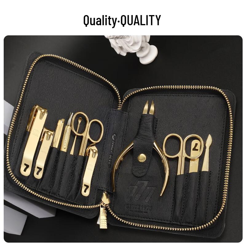 777 Black Gold Luxury 11-Piece Nail Care Set