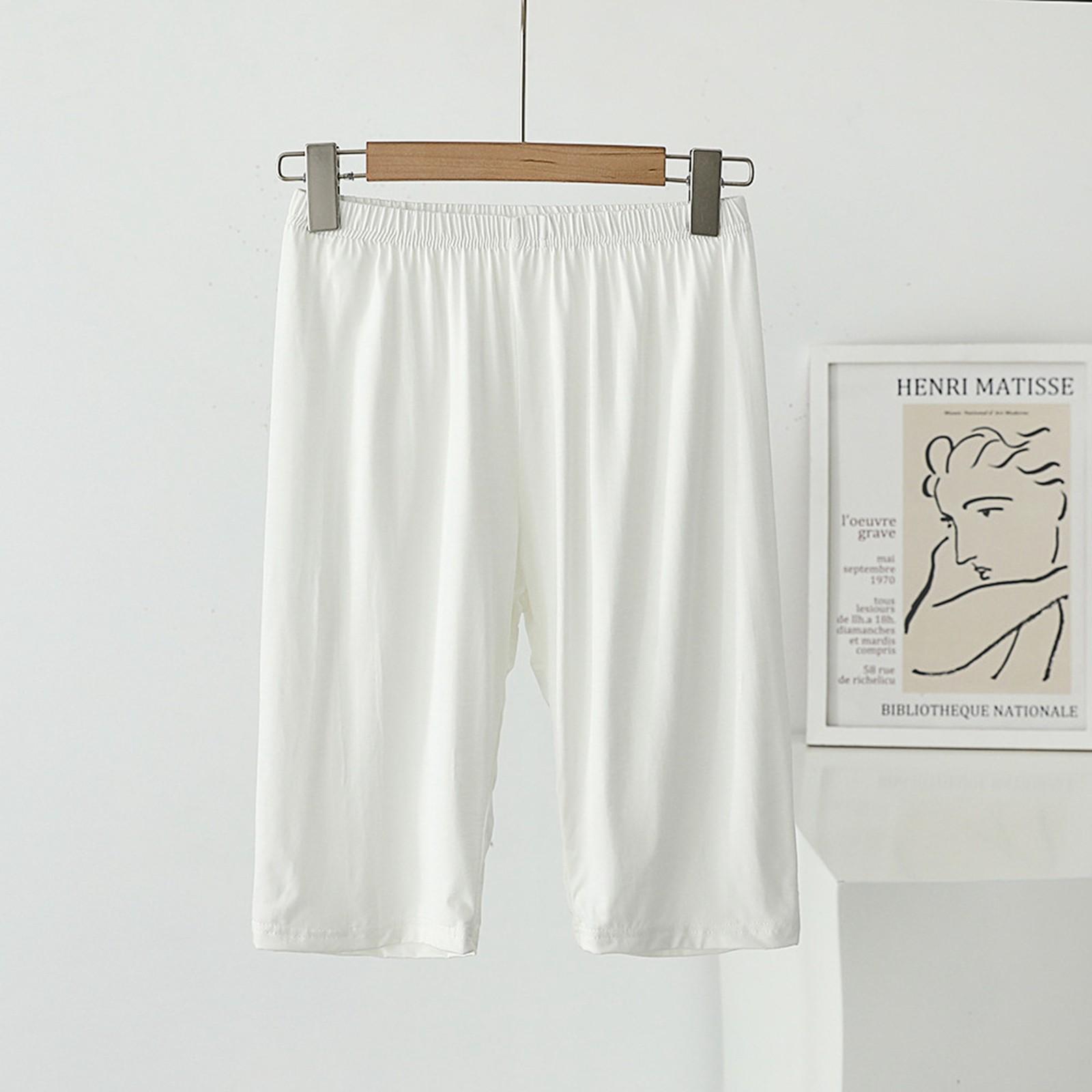 

Женские свободные повседневные и удобные брюки-капри с плоскими углами для ношения дома XXL белый